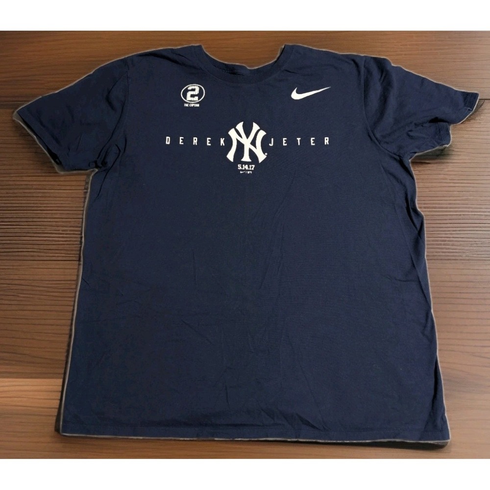 Nike Derek‎ Jeter Retirement Night Tee Yankees 5.14.17 XL Navy Shirt